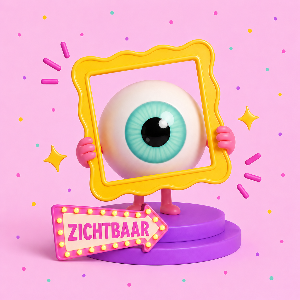 Illustratie van een schildersezel met kleurenpalet